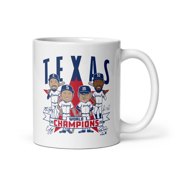 Texas Baseball: World Champions Caricatures Mug