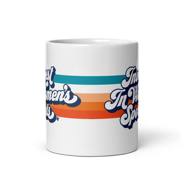 Invest In Women's Sports Script Mug