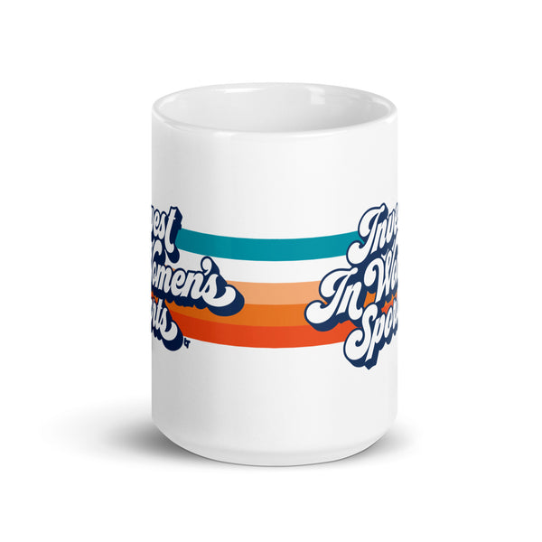 Invest In Women's Sports Script Mug