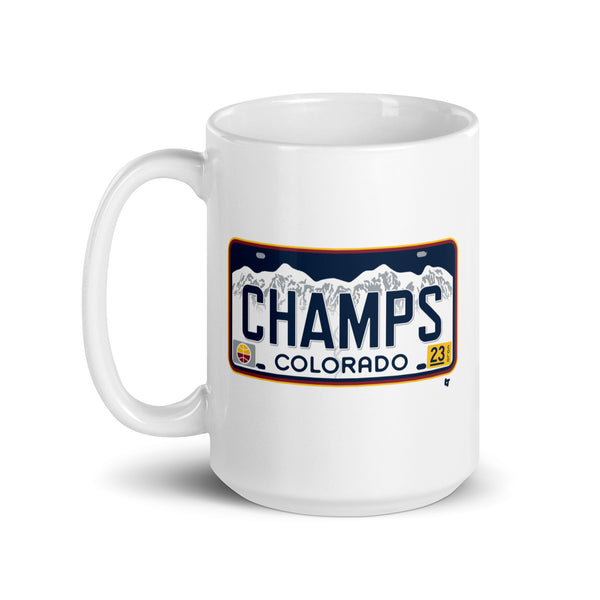 Denver Champs License Plate Mug