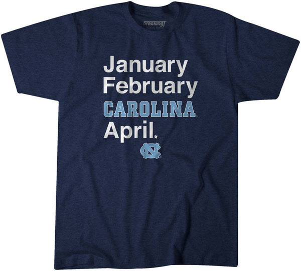 North Carolina Basketball: January February Carolina April