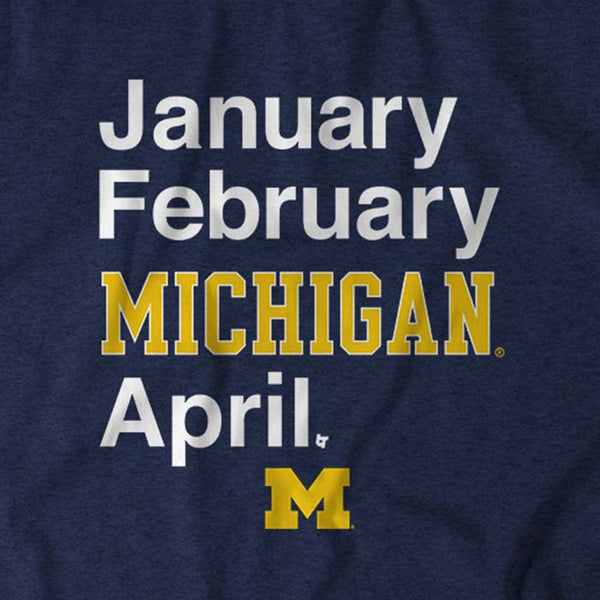 Michigan Basketball: January February Michigan April