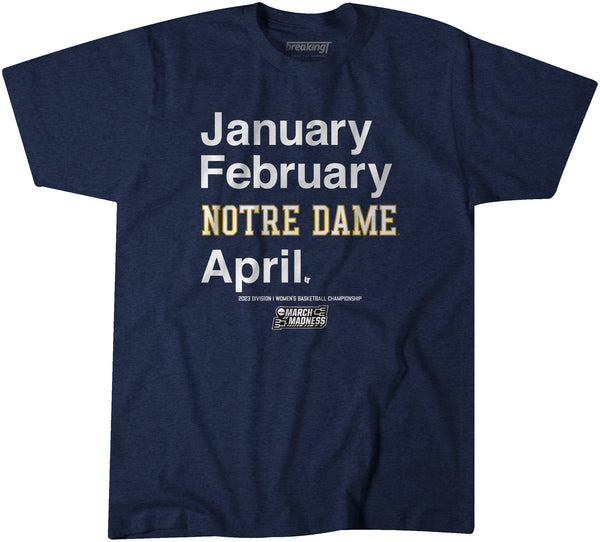 Notre Dame Basketball: January February NOTRE DAME April