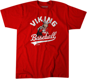 Jonathan India: Viking Baseball Shirt, Cincinnati - MLBPA - BreakingT