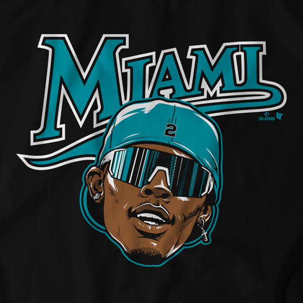 Jazz Chisholm: Swag Head Shirt, Miami - MLBPA Licensed - BreakingT