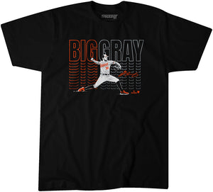 Grayson Rodriguez: Big Gray Shirt, Baltimore - MLBPA - BreakingT