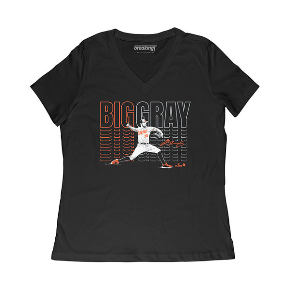 Grayson Rodriguez: Big Gray Shirt, Baltimore - MLBPA - BreakingT