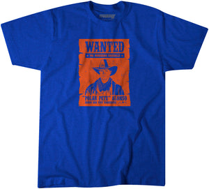 Pete Alonso: Wanted Poster Shirt - MLBPA - Athlete Logos + BreakingT