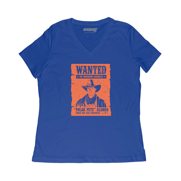 Pete Alonso: Wanted Poster Shirt - MLBPA - Athlete Logos + BreakingT