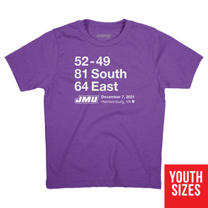 JMU: 81 South 64 East Adult T-Shirt