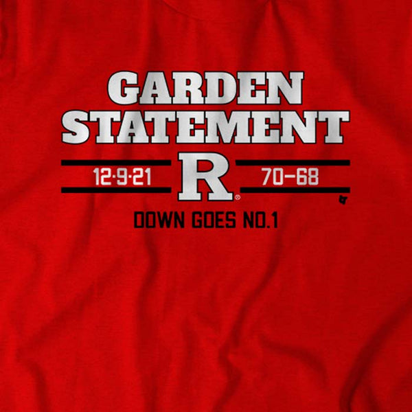 Rutgers Basketball: Garden Statement Adult T-Shirt