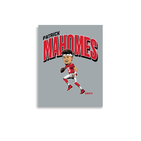 Patrick Mahomes: Caricature Art Print