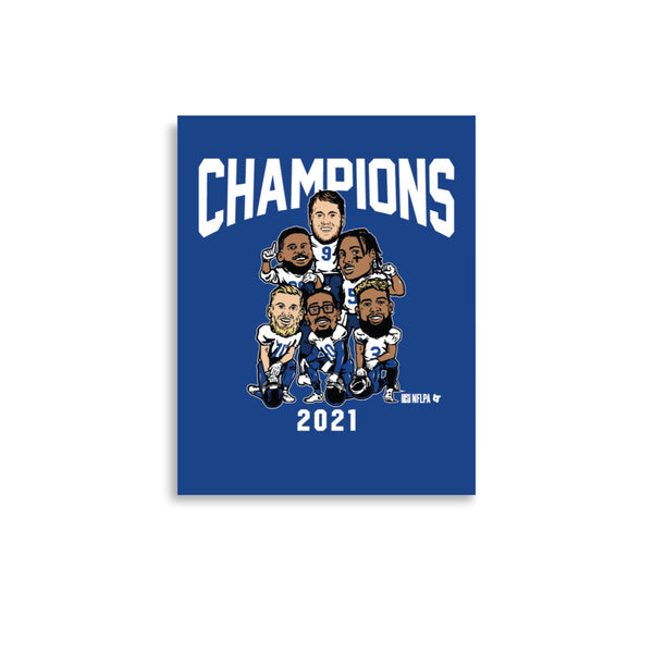 Los Angeles Champs Caricatures Art Print