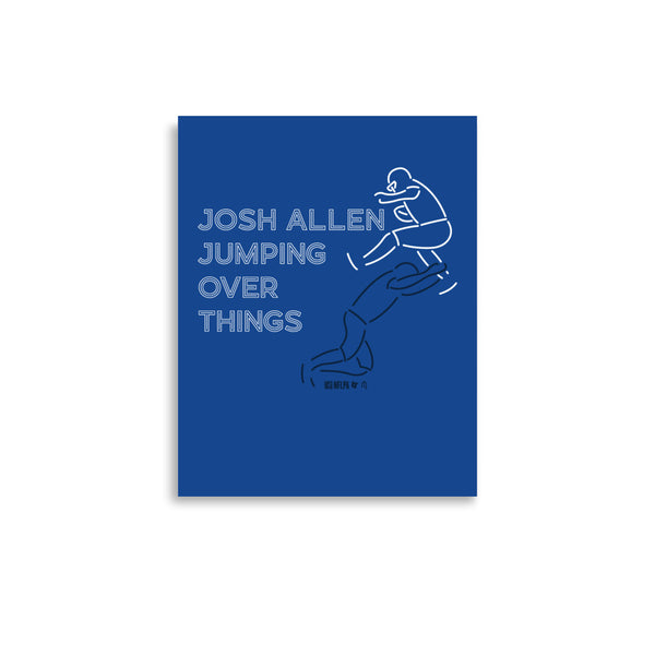 Josh Allen: Neon Hurdle Art Print