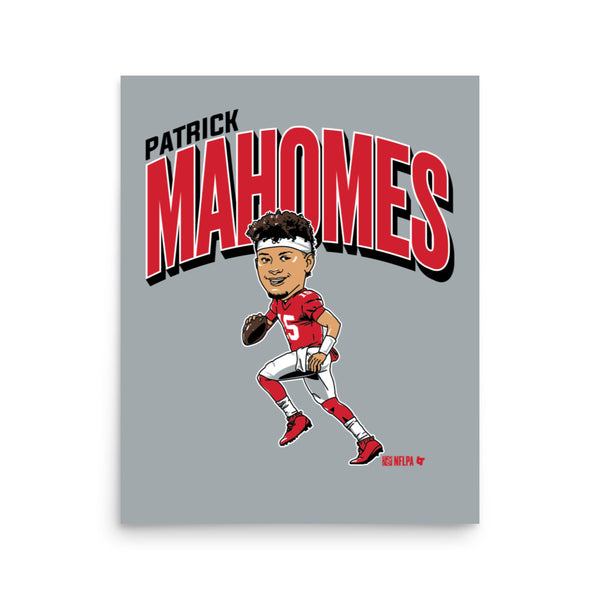 Patrick Mahomes: Caricature Art Print