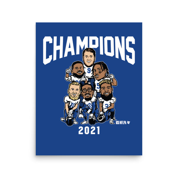 Los Angeles Champs Caricatures Art Print