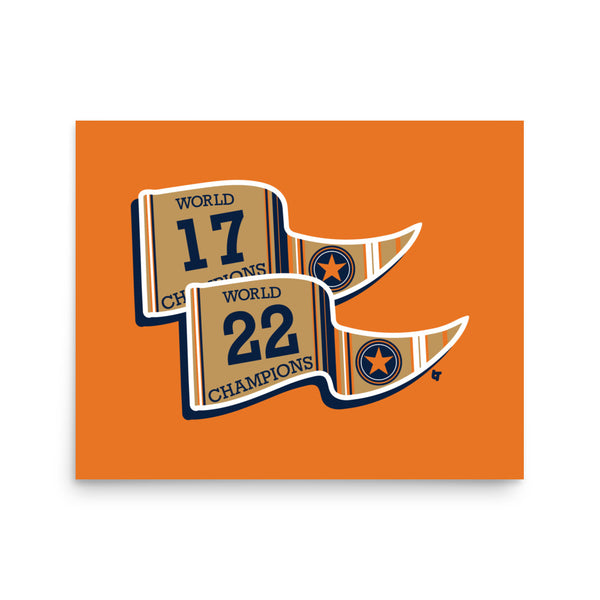 Houston Championship Pennants Art Print