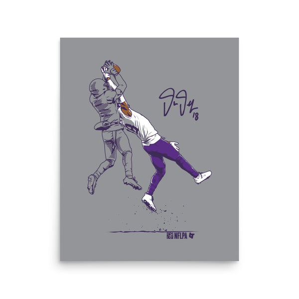 Justin Jefferson: The Catch Art Print