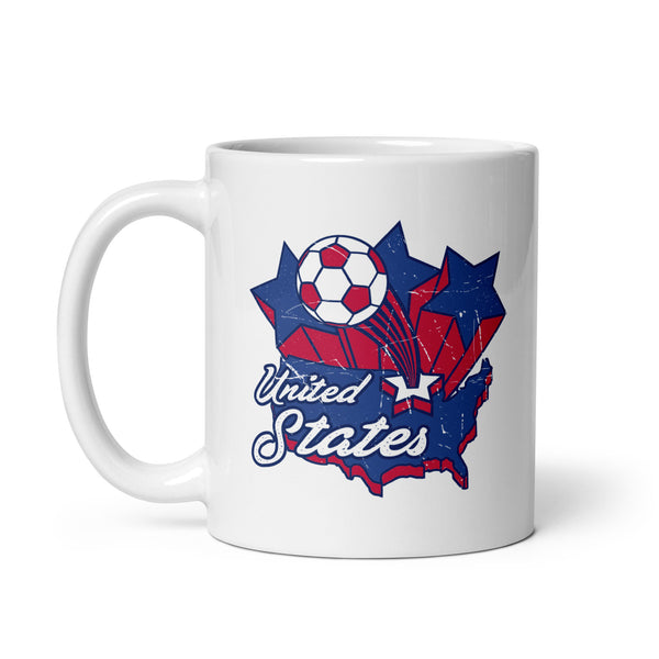 USA Soccer Vintage Map Mug