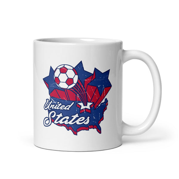 USA Soccer Vintage Map Mug