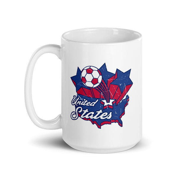 USA Soccer Vintage Map Mug