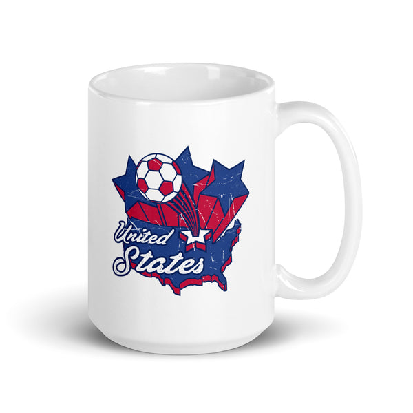 USA Soccer Vintage Map Mug